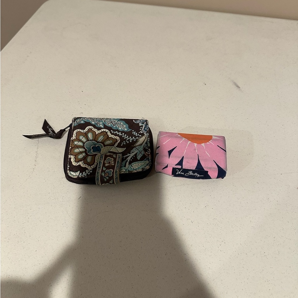 Vera Bradley Floral and Pink Wallet Set